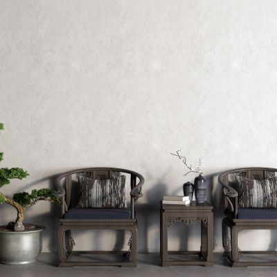 新中式圈椅 盆栽