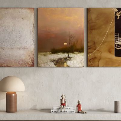 侘寂中古装饰画挂画