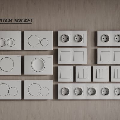 现代开关 开关插座组合 智能开关面板