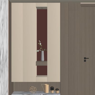 北欧 奶油 轻奢风 入户 鞋柜 玄关