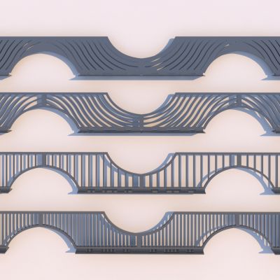 现代道路护栏 道路栏杆 人行道护栏