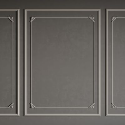 法式背景墙 法式护墙板 法式雕花线条