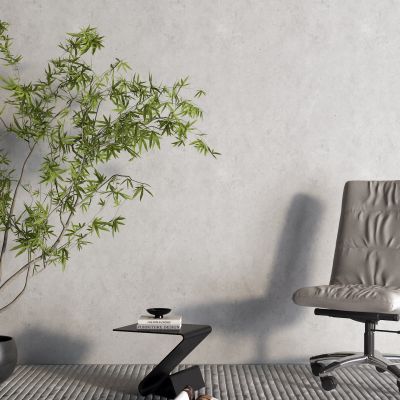 现代休闲椅 盆栽