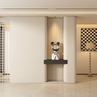 现代玄关过道 隔断