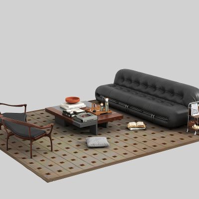 法式复古沙发茶几组合