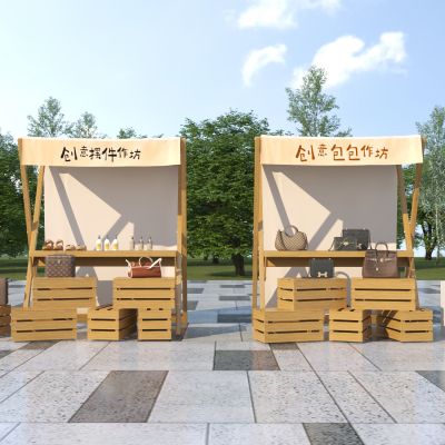 现代文创售卖摊位 集市摊位 临时摊位