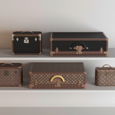 行李收纳箱 复古手提箱 箱包 装饰箱 金属手提箱 行李箱