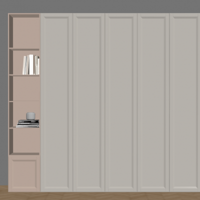 法式奶油风衣柜 法式通顶式衣柜 到顶式 成人 整墙式 实木