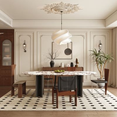 中古风餐桌椅 餐桌椅