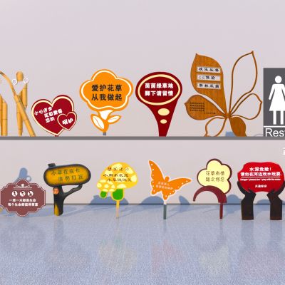 现代公园导视牌