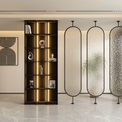 现代玄关过道 隔断