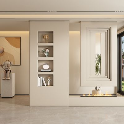 现代玄关过道 隔断