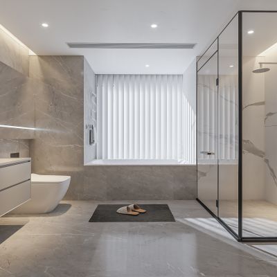 现代卫生间 浴室柜 洗脸盆 镜柜 浴缸 马桶