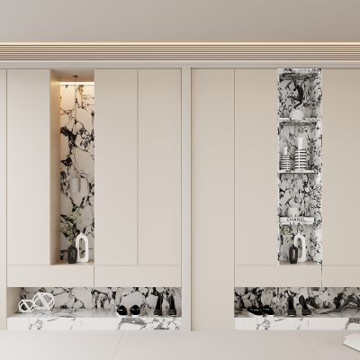 现代鞋柜 装饰柜 换鞋凳 装饰品摆件