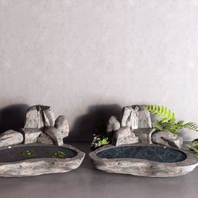 中式金鱼池 游泳池