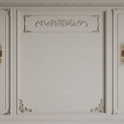 法式背景墙 法式护墙板 法式雕花线条