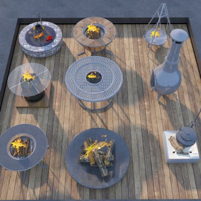 新中式庭院小品火盆