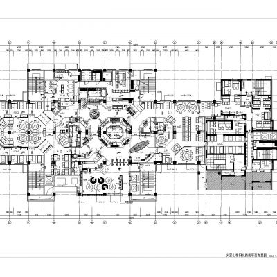 自助餐厅CAD施工图