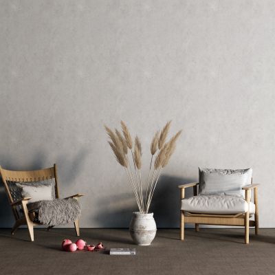 侘寂休闲椅 芦苇 石榴