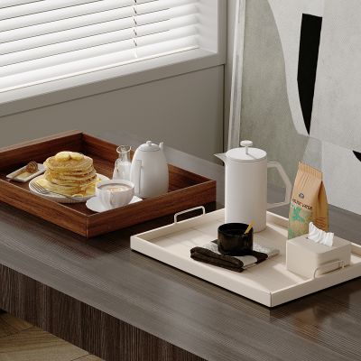 酒店托盘套餐 茶叶茶杯茶水 早点甜点咖啡