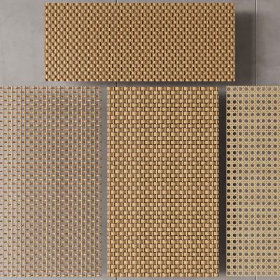 侘寂风藤编材质 中古风网格藤编材质