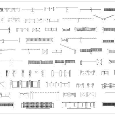 闸门道闸CAD图库