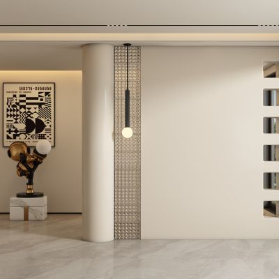 现代玄关过道 隔断