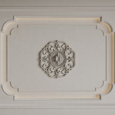法式天花吊顶 法式护墙板 法式雕花线条