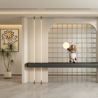 现代玄关过道 隔断