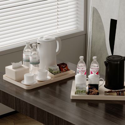 现代酒店电热水壶 矿泉水 茶叶茶杯 烧水壶 宾馆民宿托盘套餐 
