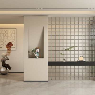 现代玄关过道 隔断