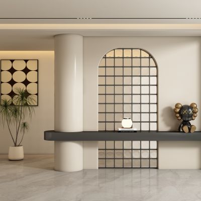 现代玄关过道 隔断