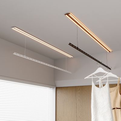 智能隐形电动晾衣架 嵌入式暗藏升降晾衣架 遥控晾衣架