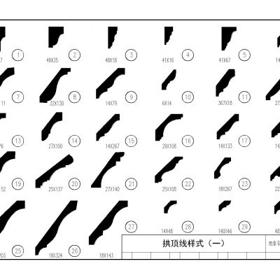 欧式装饰线条CAD