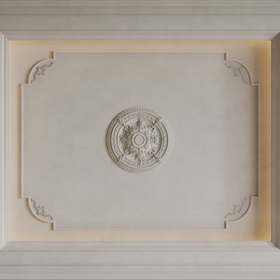 法式天花吊顶 法式护墙板 法式雕花线条