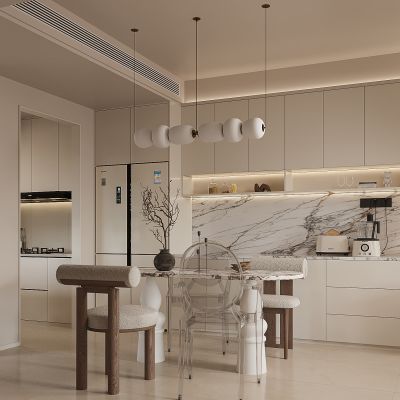 现代奶油客餐厅