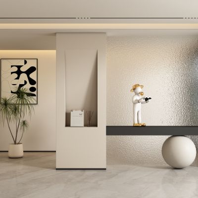 现代玄关过道 隔断