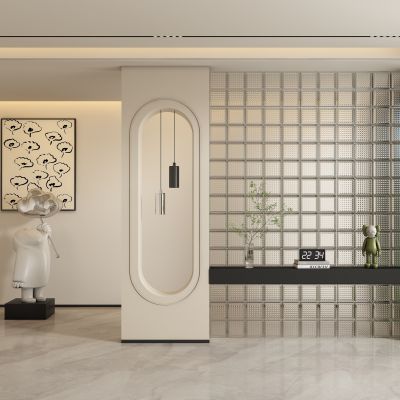 现代玄关过道 隔断