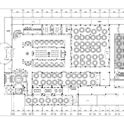 酒店宴会厅CAD平面图