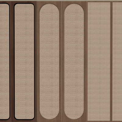 侘寂风衣柜门板 中古风衣柜门板 藤编衣柜门板