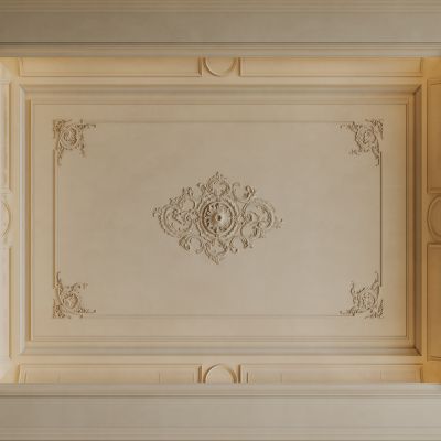 法式天花吊顶 法式护墙板 法式雕花线条