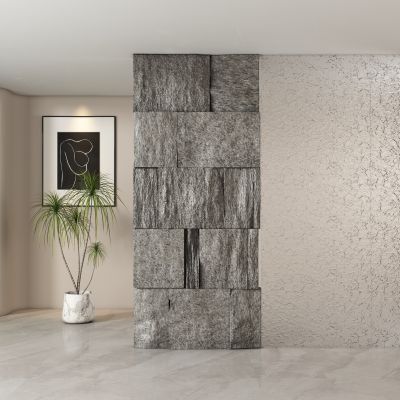 现代轻奢大理石玄关过道 隔断