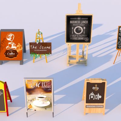 现代餐厅广告牌