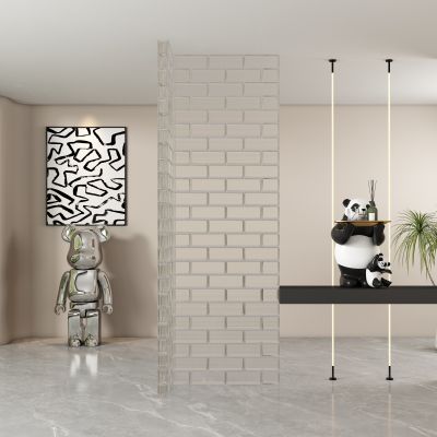 现代简约透光石玄关柜过道 隔断