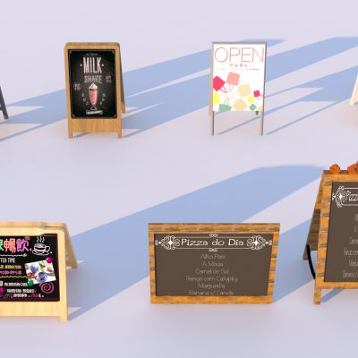 现代餐厅广告牌 水牌 立牌 易拉宝