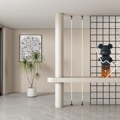 现代玄关过道 隔断