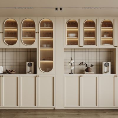 法式橱柜 法式厨房 餐边柜
