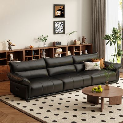 现代中古风多人位沙发  沙发茶几