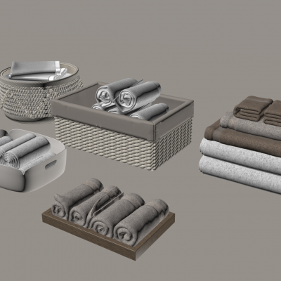 毛巾收纳盒 编织收纳筐 整理储物筐 桌面藤编篮 收纳篮