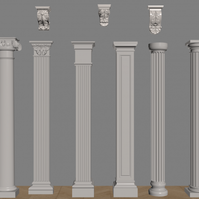  欧式罗马柱 欧式柱子 雕花柱头组合 简欧柱子 圆柱